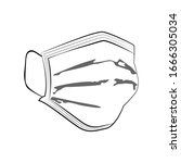 safety breathing masks corona... | Shutterstock .eps vector #1666305034
