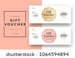 trendy abstract gift voucher... | Shutterstock .eps vector #1064594894