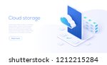 cloud storage download... | Shutterstock .eps vector #1212215284