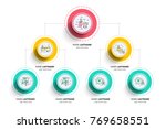business hierarchy organogram... | Shutterstock .eps vector #769658551
