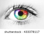 Colorful woman eye