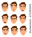 Face Expressions Of A Man....