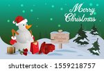 christmas green banner with a... | Shutterstock .eps vector #1559218757