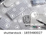 financial network. business ... | Shutterstock . vector #1855480027