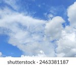 White clouds and blue sky. the...