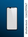 phone mock up with transparent... | Shutterstock .eps vector #1161295567