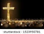 Gold Prayer Cross Realistic...