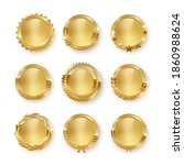 award golden blank medals 3d... | Shutterstock .eps vector #1860988624