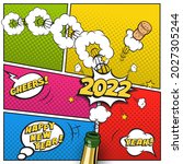 2022 new year vertical postcard ... | Shutterstock .eps vector #2027305244