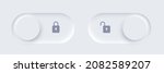neumorphic lock and unlock... | Shutterstock .eps vector #2082589207