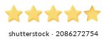 5 gold stars for product review ... | Shutterstock .eps vector #2086272754