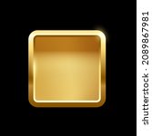 gold rounded square button with ... | Shutterstock .eps vector #2089867981