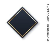 rhombus with gold ring frame... | Shutterstock .eps vector #2097013741