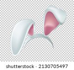 rabbit ears realistic 3d vector ... | Shutterstock .eps vector #2130705497