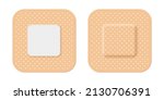 adhesive bandage set of square... | Shutterstock .eps vector #2130706391
