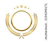 gold round frame  stars and... | Shutterstock .eps vector #2154290171