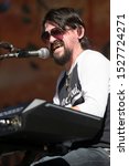 Small photo of San Francisco, CA/USA - 10/4/19: Waylon Albright "Shooter" Jennings aka Shooter Jennings performs at Hardly Strictly Bluegrass in Golden Gate Park. He's the son of country music legend Waylon Jenning.
