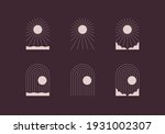 set of logos with sun and moon. ... | Shutterstock .eps vector #1931002307