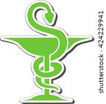 icon of pharmacy and pharmacist ... | Shutterstock .eps vector #424229941