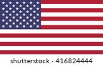 vector image of american flag | Shutterstock .eps vector #416824444