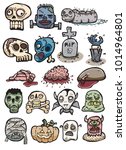 high quality set of creepy... | Shutterstock .eps vector #1014964801