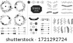 rustic floral design elements.... | Shutterstock .eps vector #1721292724