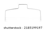 Small photo of Cake leveler cutter slicer with serrated knife and adjusting to layer height in in human hands during cutting of the blank cake on wooden bamboo cutting board on a white background