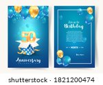 celebration of 50 th years... | Shutterstock .eps vector #1821200474