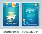 75th years birthday vector... | Shutterstock .eps vector #1942032244