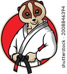 slow loris mascot in martial... | Shutterstock .eps vector #2008846394