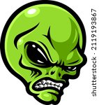 head of angry alien mascot... | Shutterstock .eps vector #2119193867