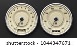 Vintage Car Gauges Isolated On...