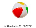 Colorful beach ball isolated on ...