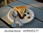 A Slice Of Blueberry Pie With...