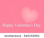 vector valentines day card.... | Shutterstock .eps vector #564143401