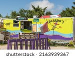 Small photo of OCRACOKE, NORTH CAROLINA, AUGUST 19, 2021 - Eduardo's is a taco stand on Ocracoke Island that is a favorite of both tourists and locals.