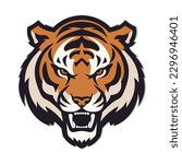 tiger head mascot logo isolated ...