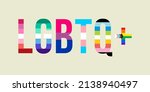 lgbtq  word banner vector... | Shutterstock .eps vector #2138940497