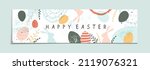 lettering happy easter on... | Shutterstock .eps vector #2119076321