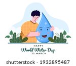 illustration world water day at ... | Shutterstock .eps vector #1932895487