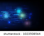 abstract futuristic circuit... | Shutterstock .eps vector #1023508564