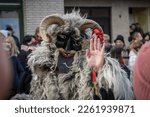 Small photo of A buso in Mohacs at the event of busojaras, Hungarian carnival to ward off winter