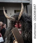Small photo of A buso in Mohacs at the event of busojaras, Hungarian carnival to ward off winter