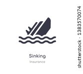 Sinking Icon. Isolated Sinking...