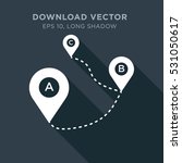 map tag vector icon  direction... | Shutterstock .eps vector #531050617