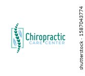 chiropractic logo vector  spine ... | Shutterstock .eps vector #1587043774