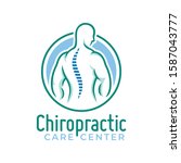 chiropractic logo vector  spine ... | Shutterstock .eps vector #1587043777