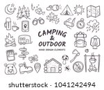 Hand Drawn Camping And Hiking...