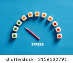 Stress level meter indicating low level of stress.