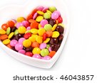 Colorful Candy Beans In Heart...